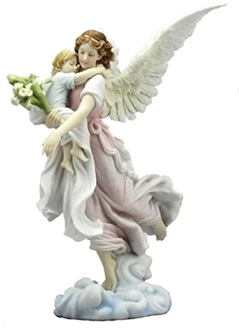 UNICORN STUDIO US 10.63 Inch The Guardian Angel Decorative Figurine, Pastel Color - Image 1